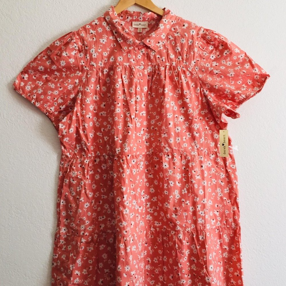 Derek Heart Women's Plus Size Floral Print Dress (2X)